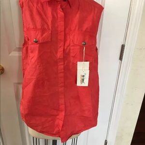 Pierre Balmain Faded Washed Sleeveless  Shirt